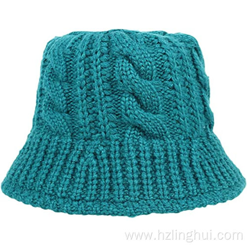 Winter Bucket Hat Fashion Knit Warm Hat